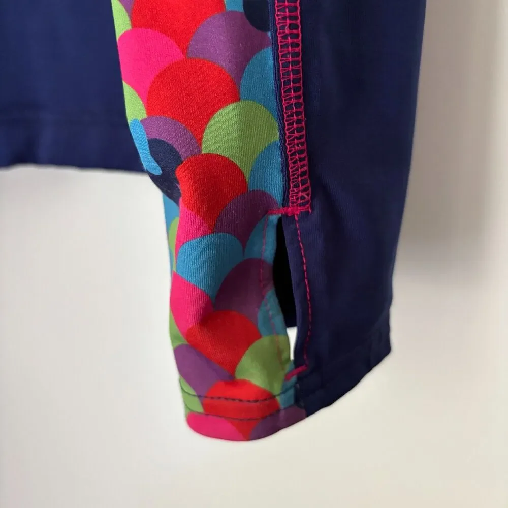 Disney Parks Youth L Minnie Mouse Zip Up Active Jacket Navy Pink Thumb Holes #14